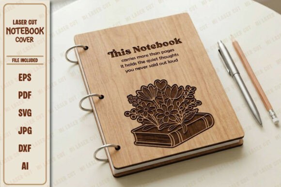 Download Glowforge Ready Laser Cut Notebook Cover - Glowforge Collection