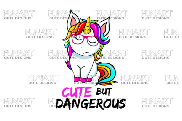 Download CUTE but DANGEROUS,CUTE UNICORN DESIGN - Unicorn design Collection