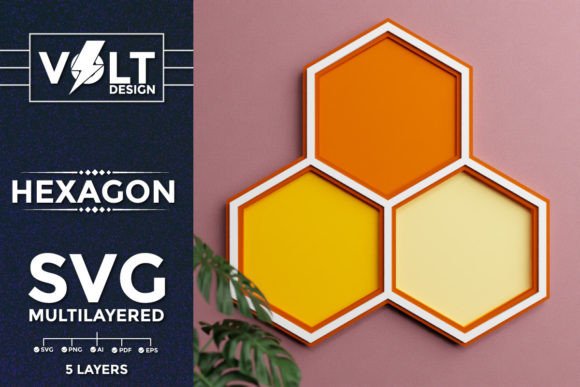 Download Honey Bee Hexagon 3d Multilayered SVG - Premium Bundle