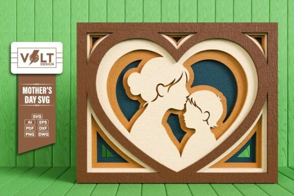 Download Mother's Day Heart Multilayered SVG Cut - Multilayered svg Collection
