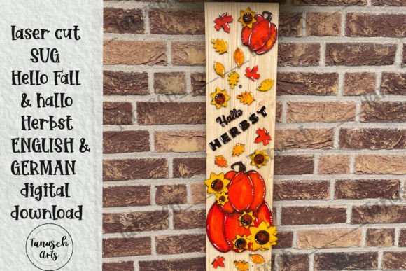 Download Hello Fall Front Door Porch Laser SVG - Fall front door Collection