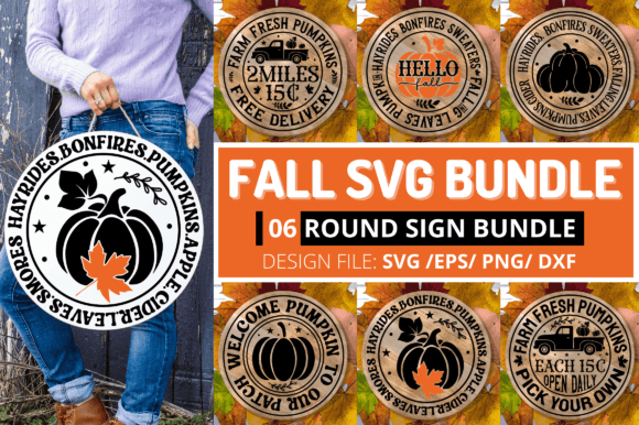 Download Fall Round Sign Svg Bundle - Fall round sign svg Collection