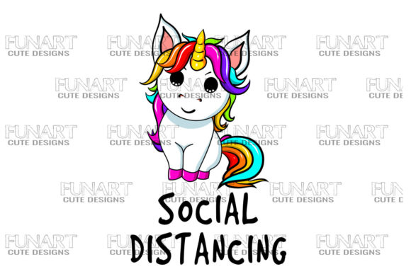 Download SOCIAL DISTANCING , UNICORN DESIGN , PNG - Unicorn design Collection