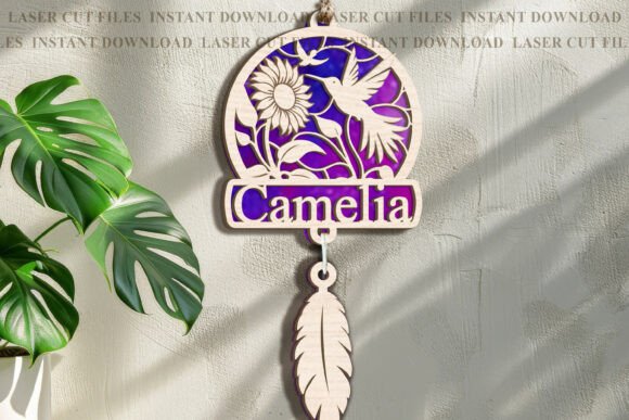 Download Hummingbird Name Sign Suncatcher Svg - Hummingbird name sign Collection