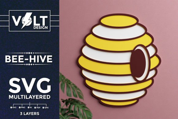 Download Bee-Hive Hexagon 3d Multilayered SVG - Premium Resources